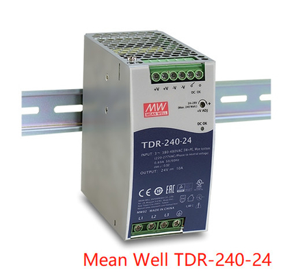240W ثلاث مراحل TDR-240-24 سكة حديدية صناعية DIN مدمجة في PFC نشط