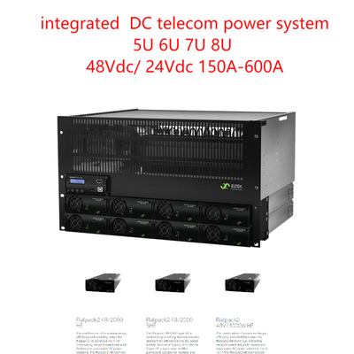 48vdc 24vdc نظام طاقة للاتصالات نظام تيار مستمر متكامل 150A-600A