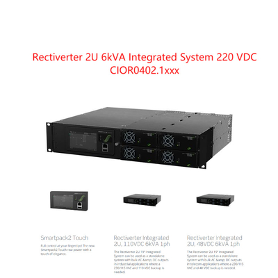 2u 6kva Rectiverter Eltek نظام متكامل أحادي الخط لـ 220vdc 241123.102 241123.100