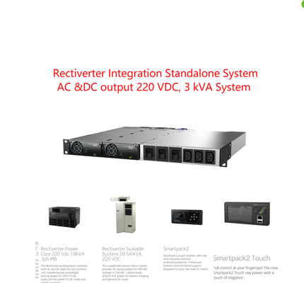 نظام مستقل Eltek Rectiverter المتكامل 3kva 1 Phase 220 Vdc