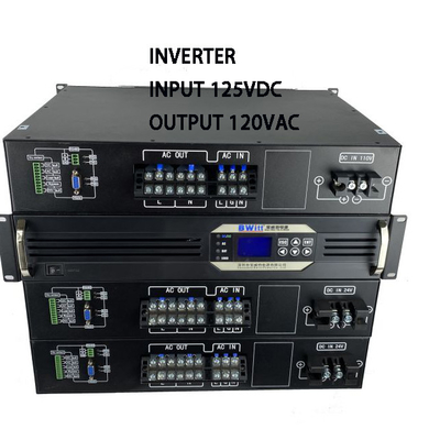 DC إلى AC 19 بوصة عدادات التبديل على الرف Dc 125v إلى 120v 3kva 2400w صافي محول موجة الجيب
