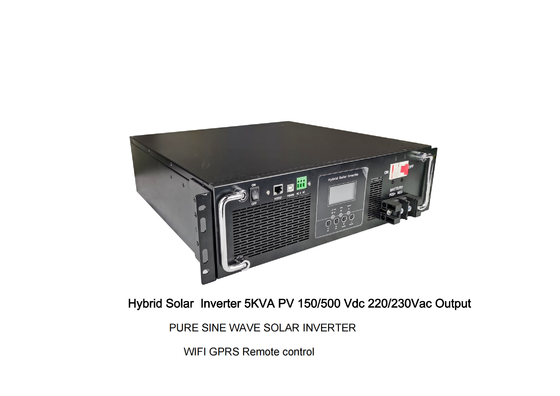 ريك ماونت الصينية النقية الحائط الهجينة المحول الشمسي 5KW PV 150/500Vdc 220/230Vac الخروج Wifi GPRS لBTS