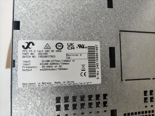 رف الكهرباء Eltek 252189 FP2 PS 2 مستقيم 2AC HC رف الكهرباء HVDC لFlatpack2 24/1800HE P/N 252189
