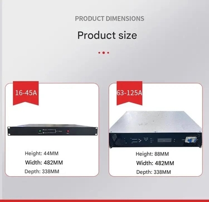 220 فولت الإخراج STS إدخال مزدوج محول نقل ثابت مرحلة واحدة 16A / 25A / 32A / 40A / 45A