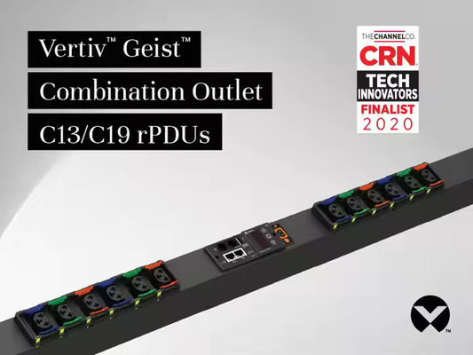 وحدة توزيع الطاقة الذكية Vertiv Geist GU1 من النوع 16A/32A مع حمل متكيف لرف الطاقة مع منافذ مزدوجة C13/C19 احترافية لمراكز البيانات