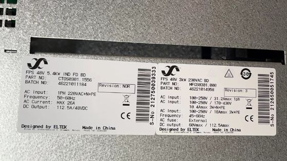 نظام طاقة اتصالات Eltek 24V Flatpack S 1U 5R 9kw، وحدة تحكم Smartpack S 241122.900