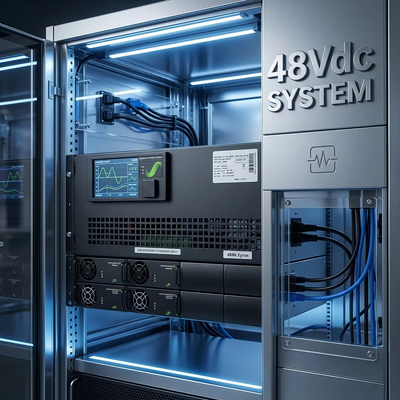 FP2 48V 12KW 6KVA 230V 5U نظام الطاقة المضمن للمحطة الأساسية مع حماية SPD من زيادة التيار