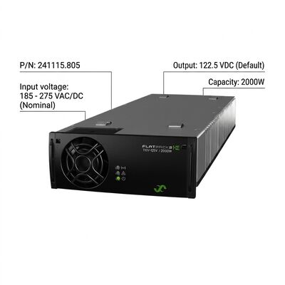 Eltek Flatpack2 110V 2000 HE Module P/N: 241115.805 طاقة متواصلة عالية الكفاءة لمحطات الطاقة الكهربائية