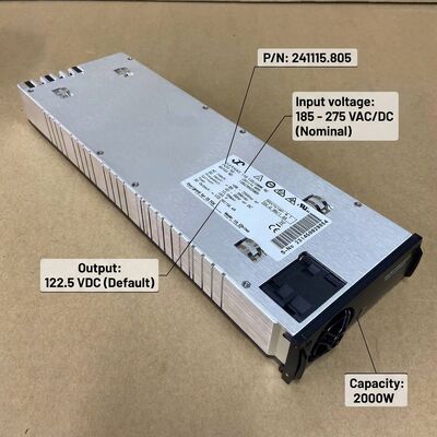 Eltek Flatpack2 110V 2000 HE Module P/N: 241115.805 طاقة متواصلة عالية الكفاءة لمحطات الطاقة الكهربائية