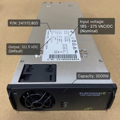 Eltek Flatpack2 110V 2000 HE Module P/N: 241115.805 طاقة متواصلة عالية الكفاءة لمحطات الطاقة الكهربائية