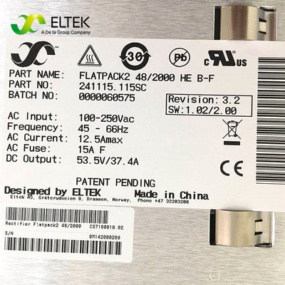 Eltek 241115.105 FP2 48 / 2000HE 48Vdc 2000W AC DC وحدة عالية الكفاءة