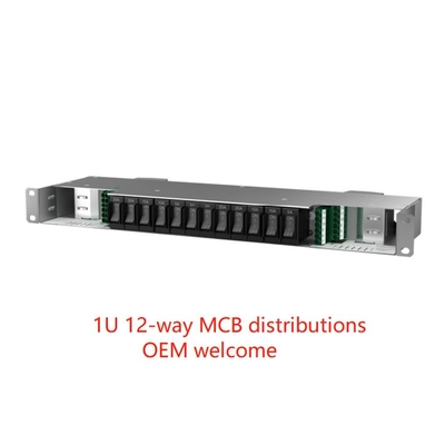 12 طريقة MCB مركز البيانات الرف وحدة توزيع الطاقة PDU 1U
