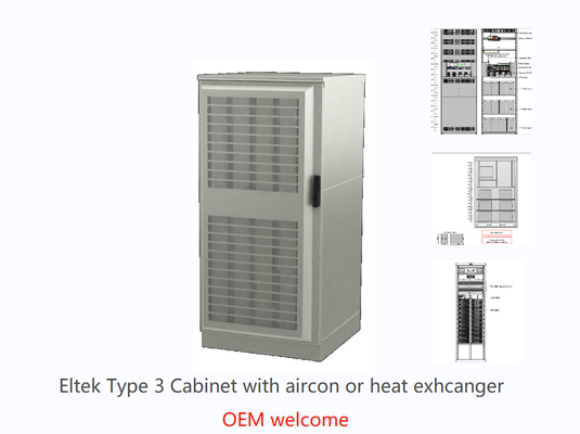 Eltek Type 3 - خزائن اتصالات خارجية 1.2m 1.5m 1.8m مع Aircon