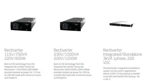 نظام الطاقة المسطح القابل للتطوير Eltek Rectiverter 54KVA 220Vdc EN 60950-1
