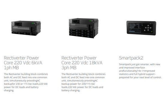 نظام الطاقة المسطح القابل للتطوير Eltek Rectiverter 54KVA 220Vdc EN 60950-1