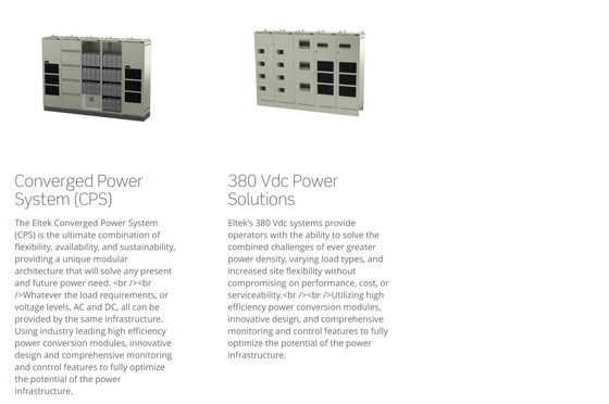 Eltek Flatpack2 نظام طاقة الاتصالات DCDC 380/48 3000 SHE 36KW 72KW