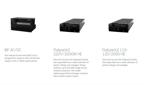 IP21 Eltek Flatpack2 IBB System SPD LLVD BLVD مع وحدة التحكم الرئيسية Smartpack2