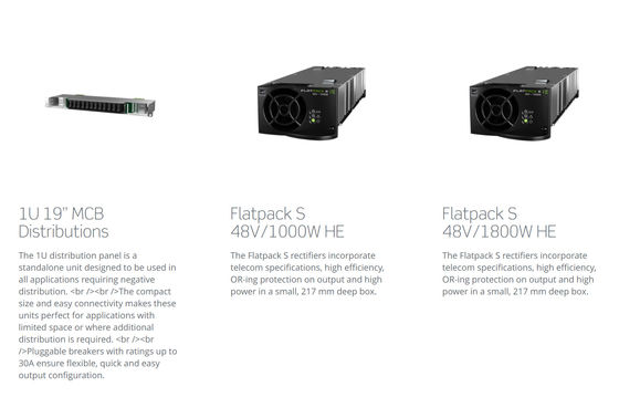 نظام طاقة Eltek 9KW Flatpack S Flatpack S 2U 48/1800HE Module Flatpack S 48/1000HE 150A CTOS0502.Nnnn