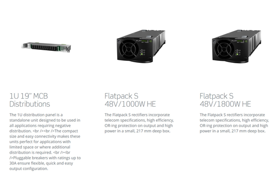 أنظمة الطاقة المدمجة HE Eltek Flatpack S 1U 3KW 5.4KW 230VAC أحادية الطور