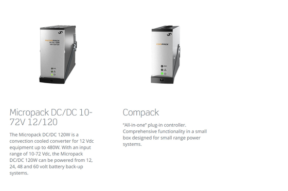 نظام Eltek Micropack 120W1000W 12V 24V خيارات 48V مع جهاز تحكم مضغوط P / N: 241120.911 P / N: 241120.920 P / N: 241120.901